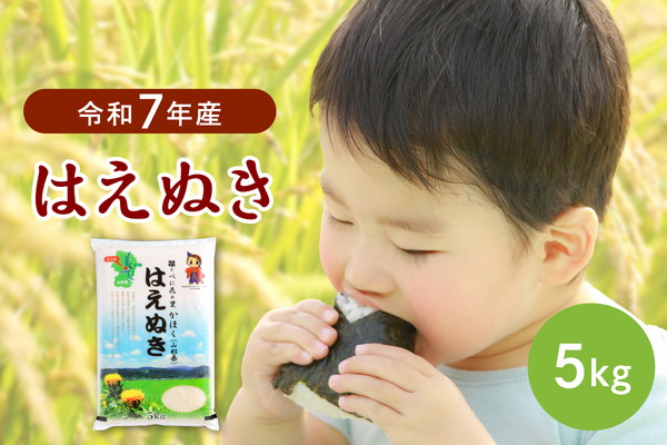 ０１【令和7年産米】2026年4月下旬発送 はえぬき5kg 山形県産 【JAさがえ西村山】