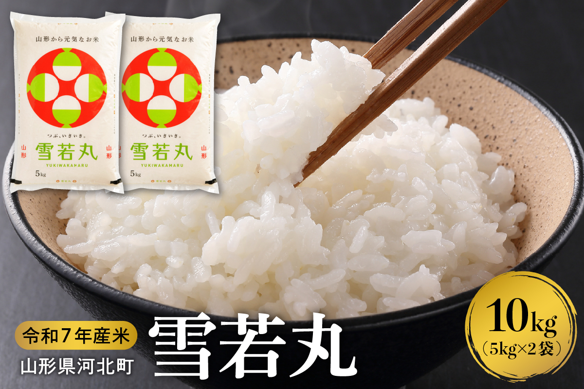 １０【令和7年産米】2026年4月下旬発送 雪若丸 10kg（5kg×2袋）山形県産 【米COMEかほく協同組合】 ka024-052d-r7-043