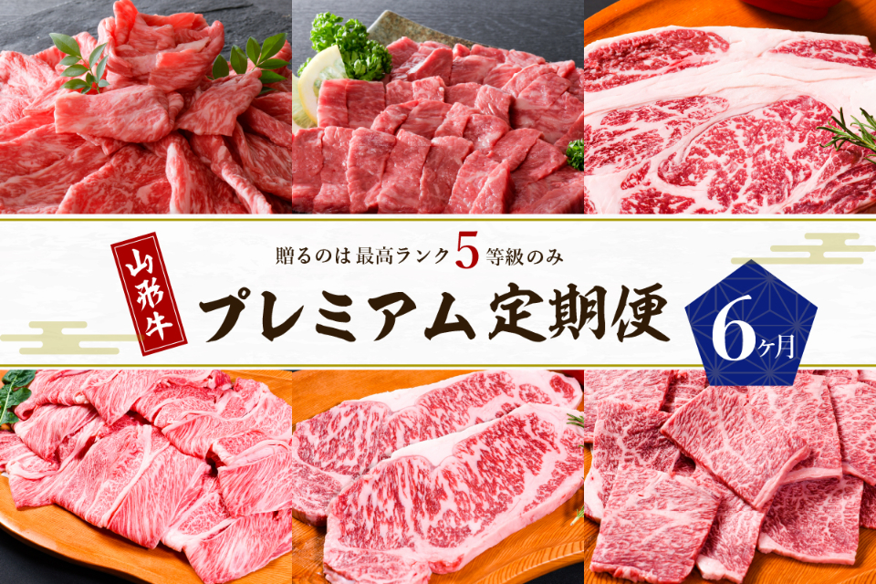 【数量限定】山形牛 最高級 プレミアム6ヶ月定期便　～贈るのは【最高ランク】5等級のみ！～